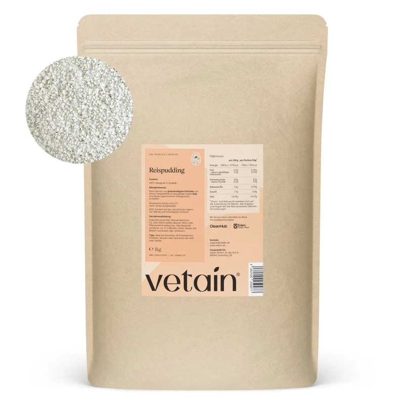 Reispudding - 100 % Extrudiertes Reisgrieß (1kg)