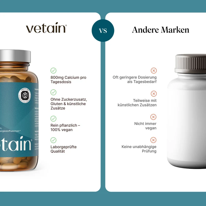 Calcium Tabletten - Für Knochen, Muskeln & Nerven (180 Tabletten)