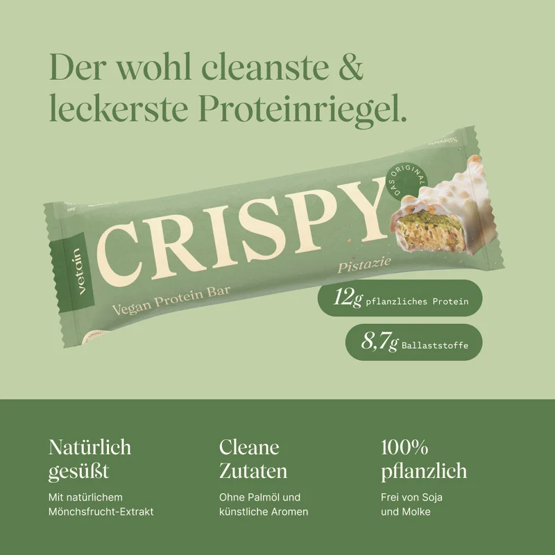 CRISPY Vegan Protein Bar - Pistazie
