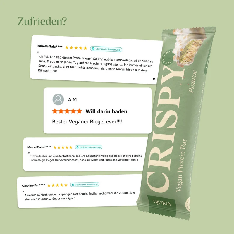 CRISPY Vegan Protein Bar - Pistazie