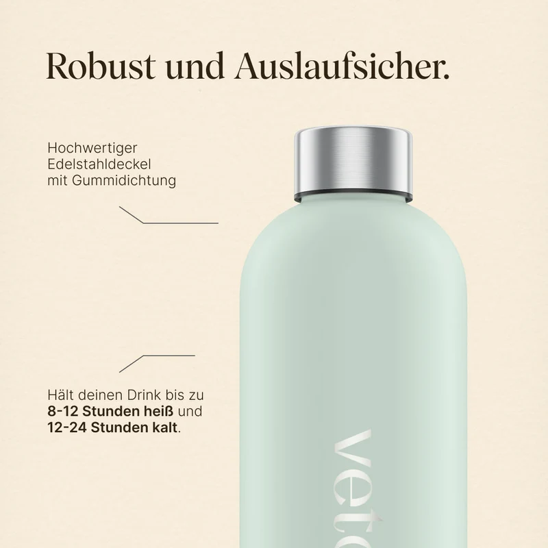 Vetain Edelstahl Trinkflasche (1000ml)