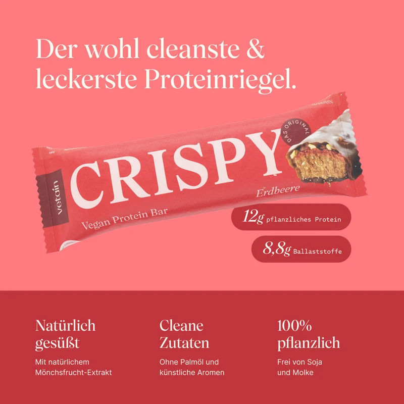 CRISPY Vegan Protein Bar - Erdbeere