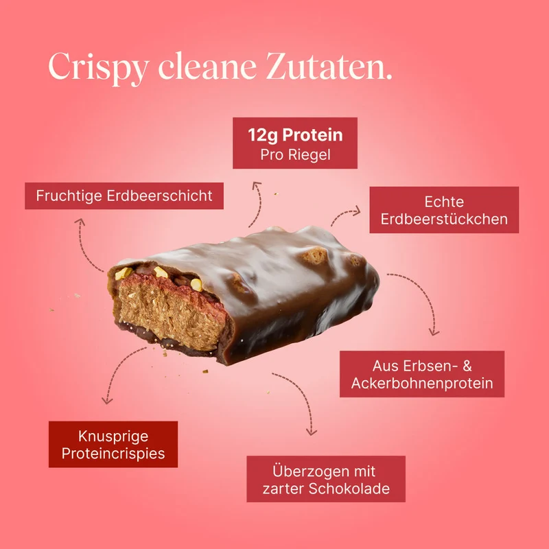 CRISPY Vegan Protein Bar - Erdbeere
