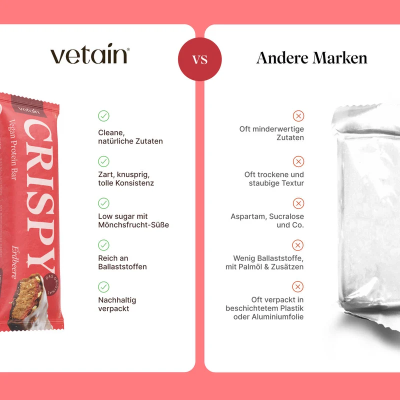 CRISPY Vegan Protein Bar - Erdbeere