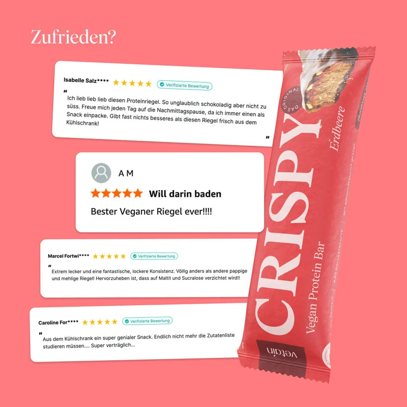 CRISPY Vegan Protein Bar - Erdbeere