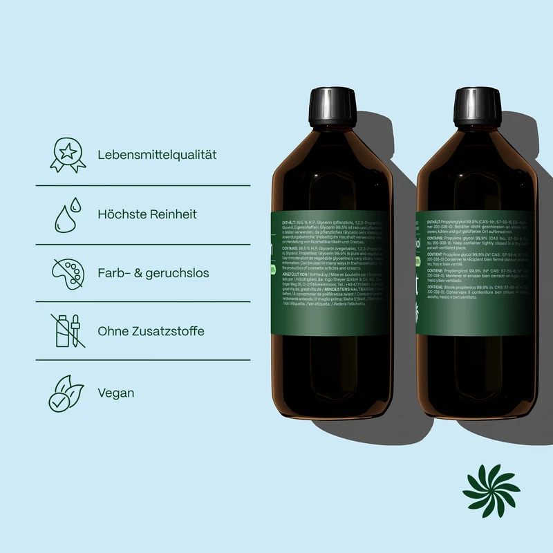 Glycerin + Propylenglykol • 1L+1L
