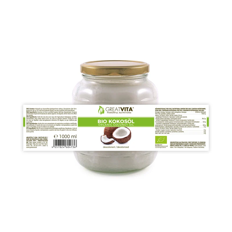 Bio-Kokosöl 1 L – desodoriert