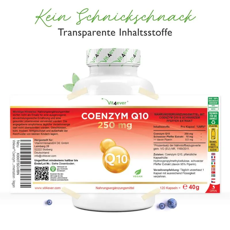 Q10 Coenzym (120 Kapseln a 250mg)