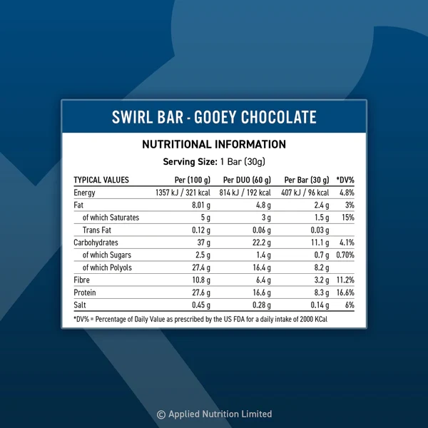 Swirl duo Bar - Applied Nutrition (60g / 2 x 30g)