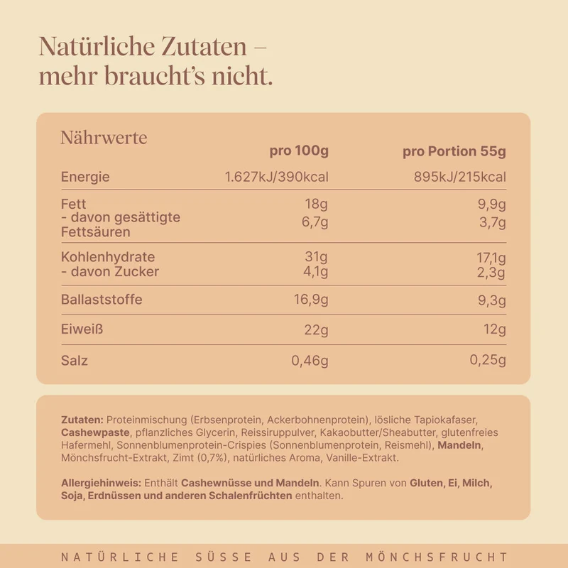 CRISPY veganer Proteinriegel - Zimtschnecke (12er Pack)