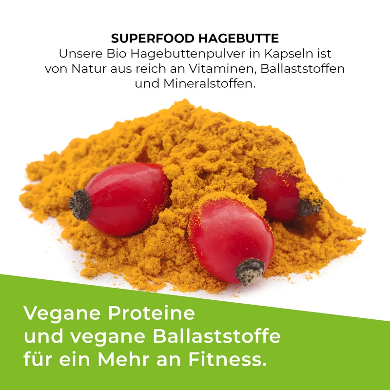 Bio-Hagebutten-Kapseln – 3000 mg Tagesdosis