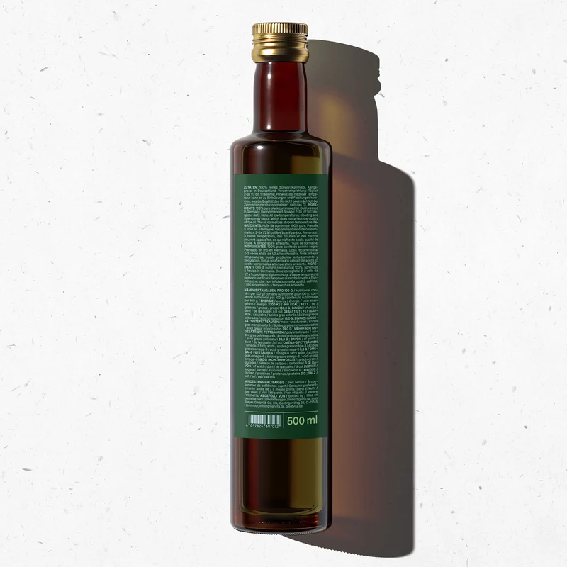 Schwarzkümmelöl 500 ml – kaltgepresst & gefiltert
