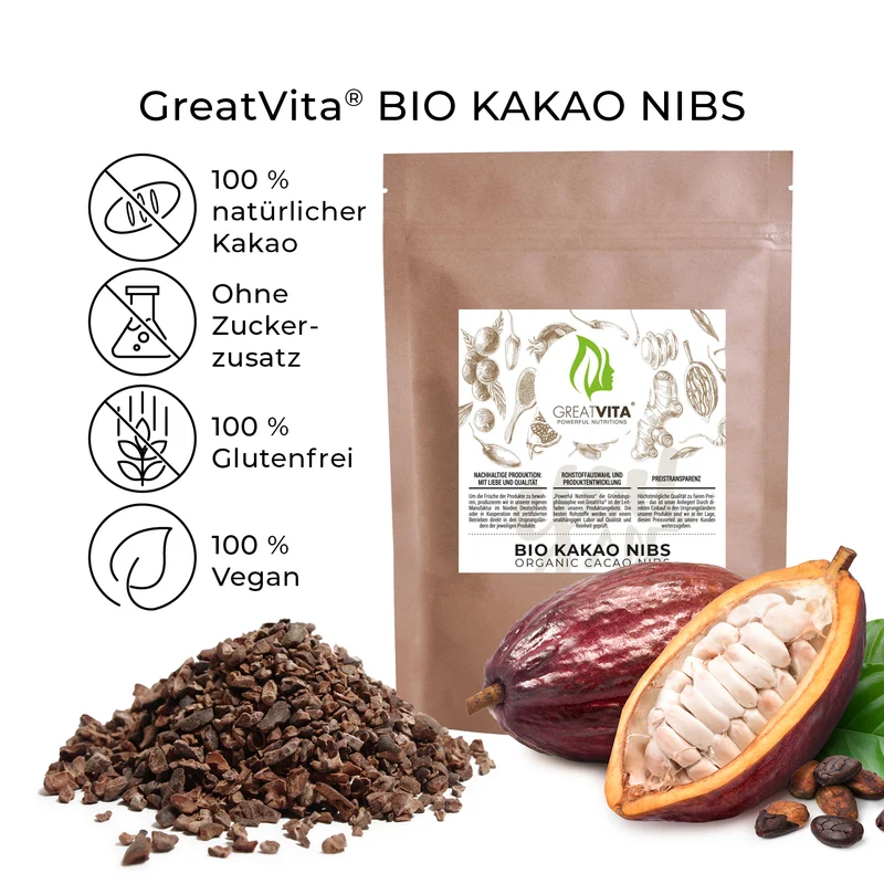 Bio-Kakao-Nibs – roh & ohne Zusätze