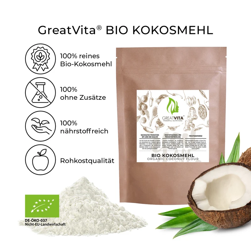 Bio-Kokosmehl – fein gemahlen
