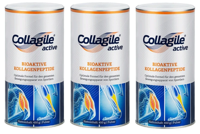 Collagile - 3er-Pack - Collagile active - 3 x 450g Dose