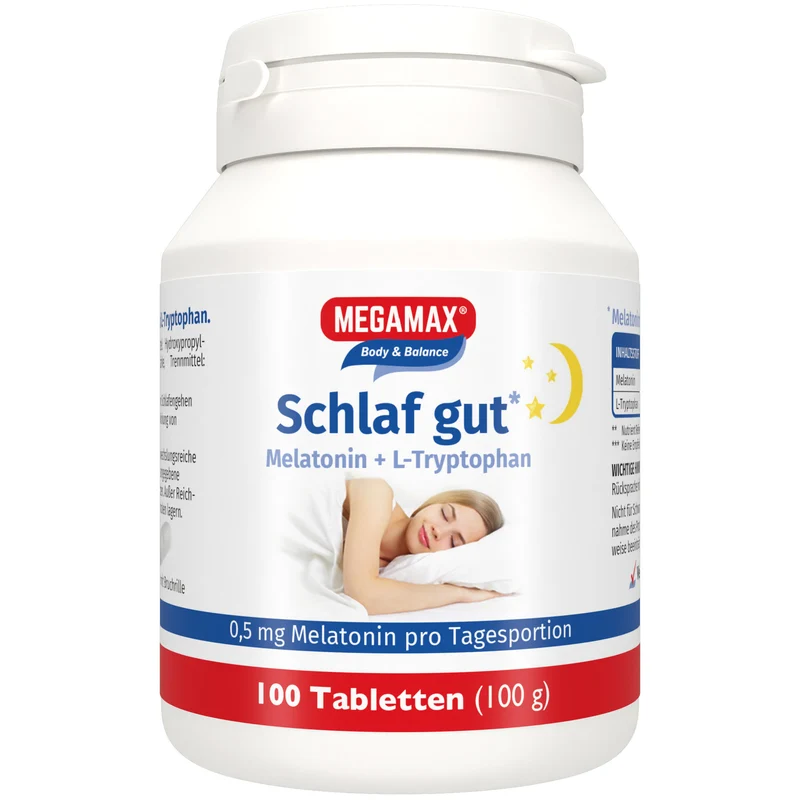 Schlaf gut Melatonin + L-Tryptophan
