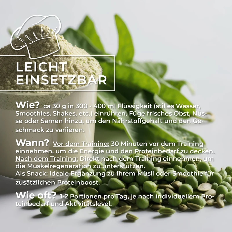 Erbsenprotein-Pulver – 82 % Eiweiß-Isolat