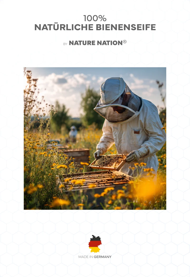 Propolis-Seife, 100g - Pflegende Naturseife mit Bio-Propolis & Honig, für die sanfte Reinigung von Haaren, Gesicht, Händen & Körper