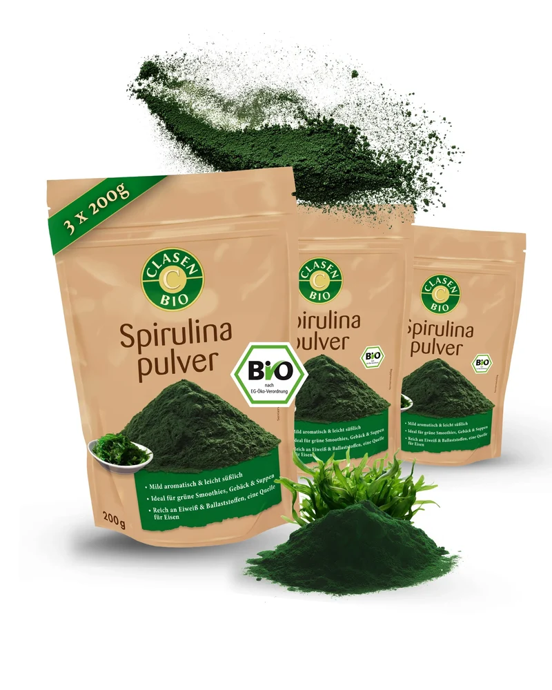 3x Bio Spirulinapulver 200g