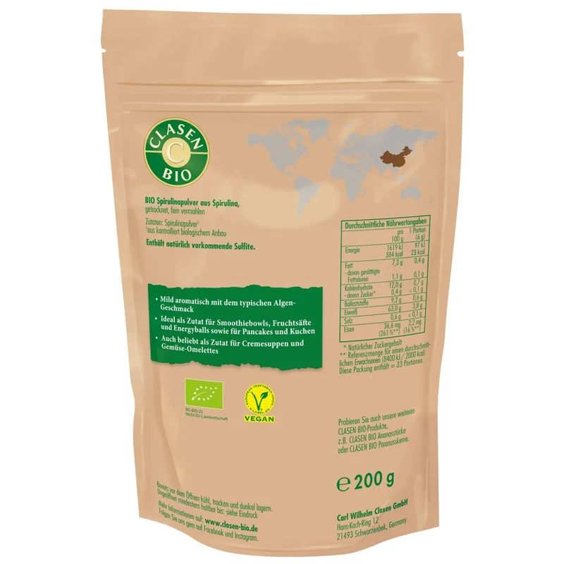6x Bio Spirulinapulver 200g
