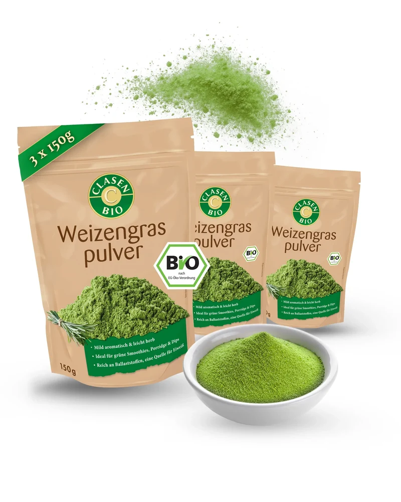 3x Bio Weizengraspulver 150g