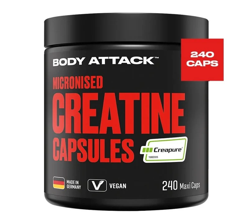 Body Attack - Micronised Creatine Capsules - 240 Kapseln