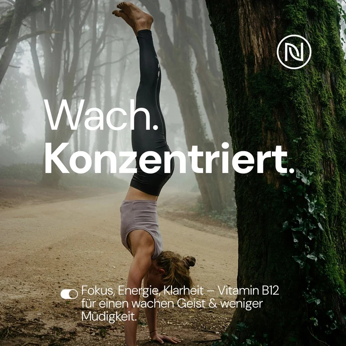 Vitamin B12 MHA Komplex. 60 Kapseln - Für Energie, starke Nerven & mentale Leistungsfähigkeit