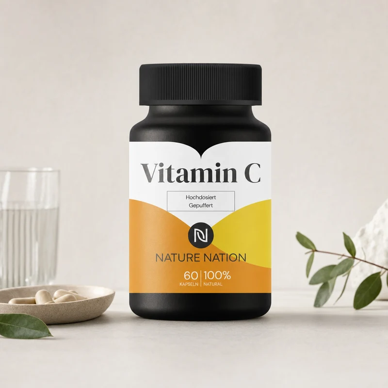 Vitamin C gepuffert, 60 Kapseln - Unterstützt Immunsystem sowie Zellschutz