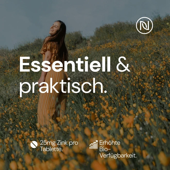 Zink 25mg, 365 Tabletten – Unterstützt Hautbalance, Abwehrkräfte & Zellgesundheit