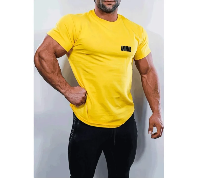 Universal Nutrition - Animal Brand Logo Tee - T-Shirt gelb