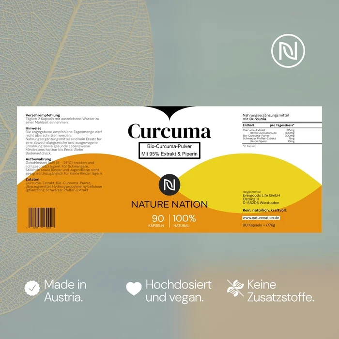 Curcuma + Piperin, 90 Kapseln – Für Zeiten, in denen dein Körper mehr Aufmerksamkeit braucht