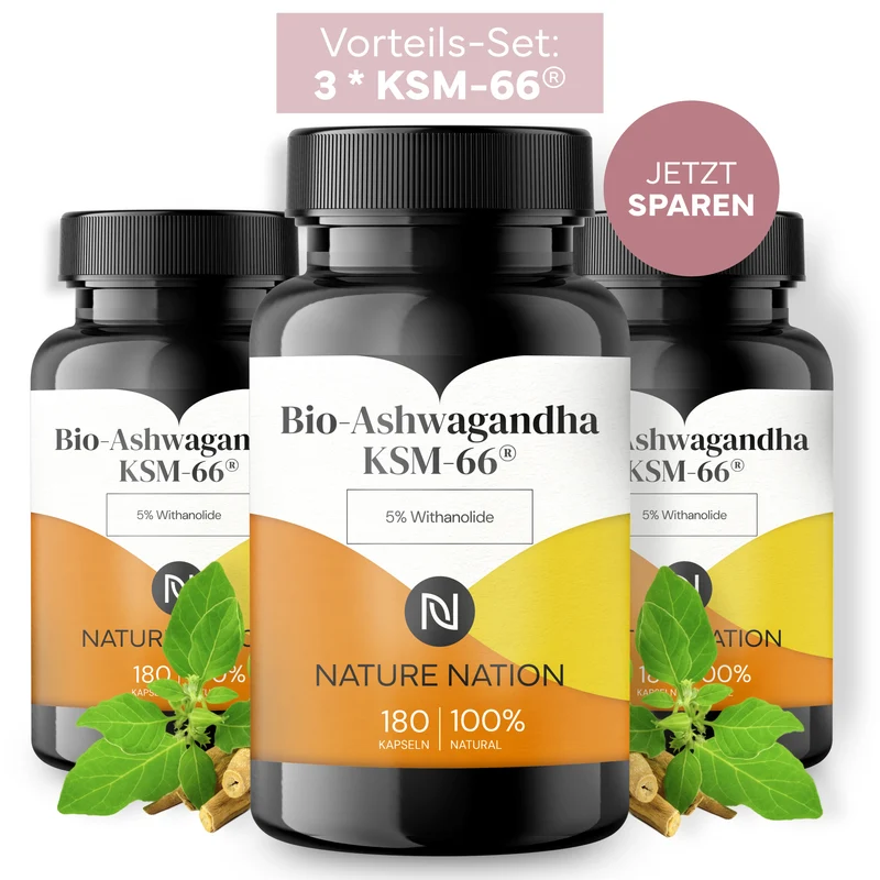Ashwagandha KSM-66®, 180 Kapseln – Für mehr Ruhe im Kopf & Gelassenheit im Alltag