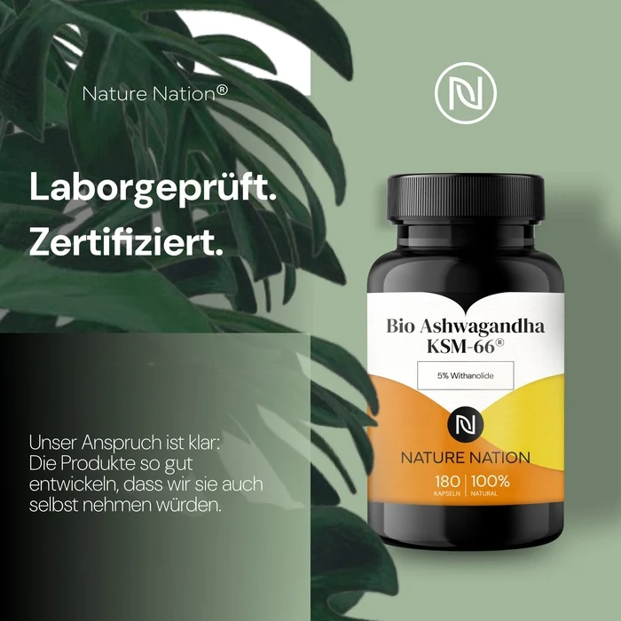 Ashwagandha KSM-66®, 180 Kapseln – Für mehr Ruhe im Kopf & Gelassenheit im Alltag