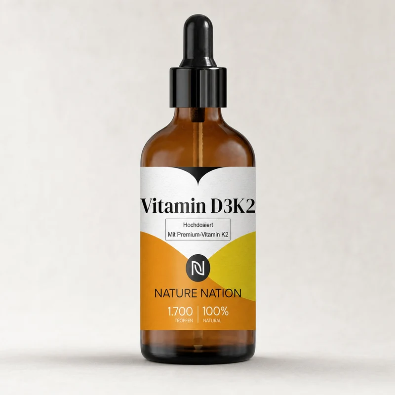 Vitamin D3 + K2 5.000 IE + 125µg MK7 all-trans pro Einnahme