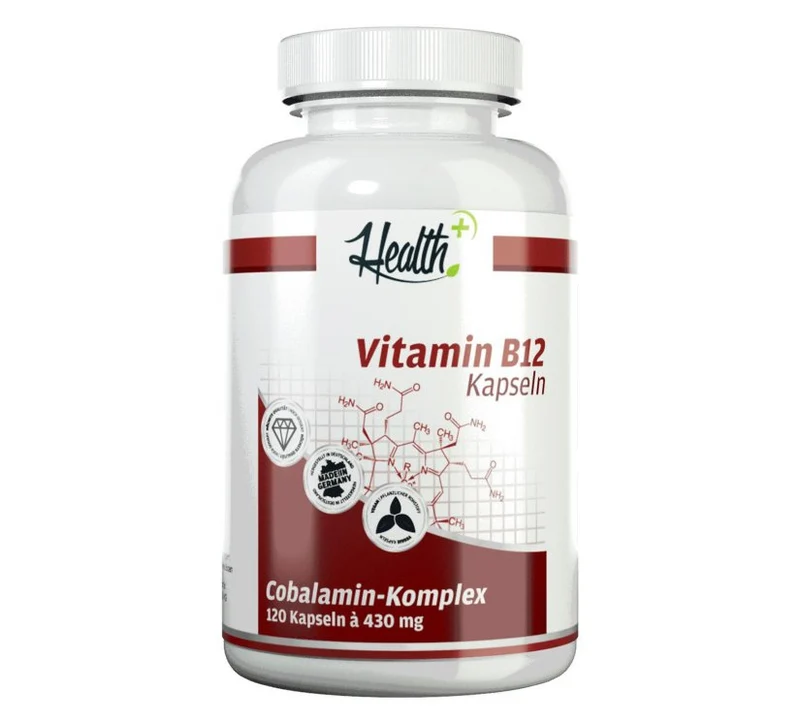 Health+ - Vitamin B12 - 120 Kapseln - MHD 12/2026