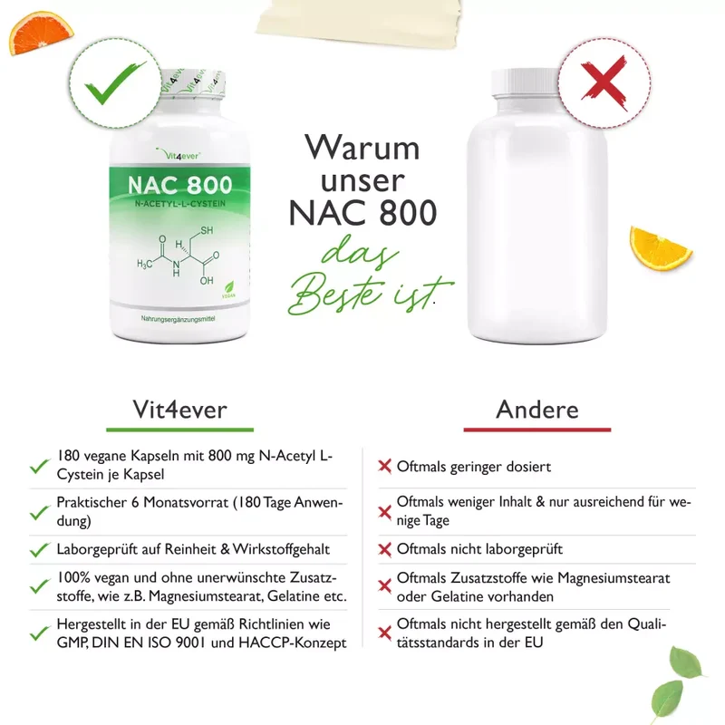 NAC- N-Acetyl L-Cystein (180 Kapseln a 800mg)