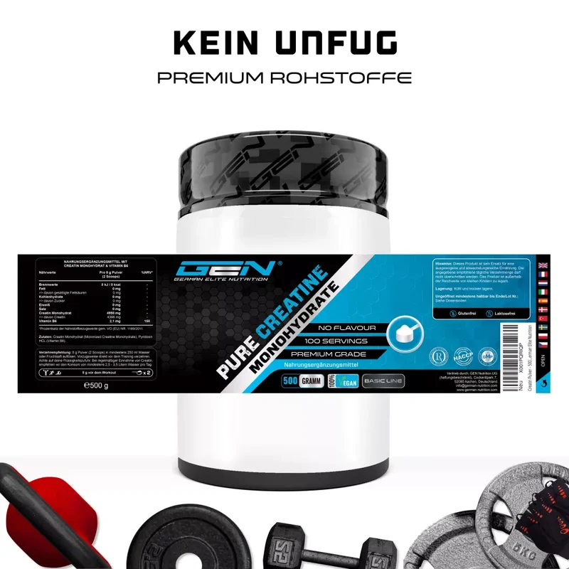 Creatin Monohydrat Pulver GEN (500g)