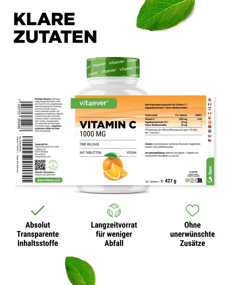 Vitamin C 365 Time Release ( 365 Tabletten a. 1000mg)