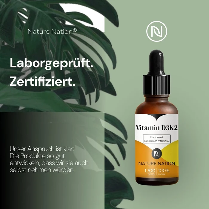 2er-Set Vitamin D3 + K2 5.000 IE + 125µg MK7 all-trans pro Einnahme