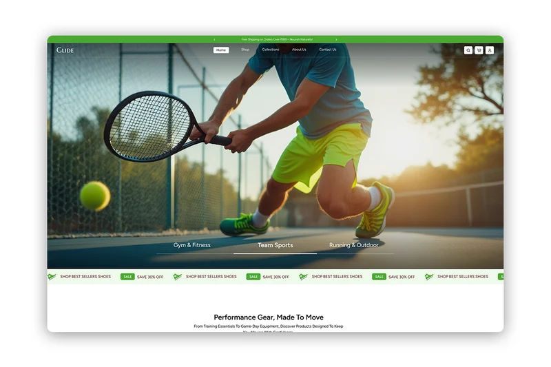 Glide - Sports Shopify Theme