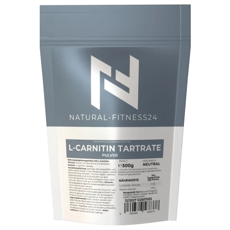 L-Carnitin Tartrat Pulver 500g – Neutral