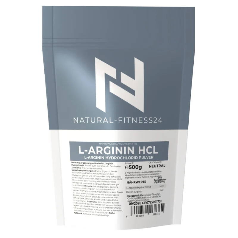 L-Arginin HCL Pulver 500g – Neutral