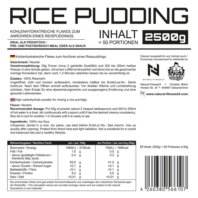 Rice Pudding 2,5Kg