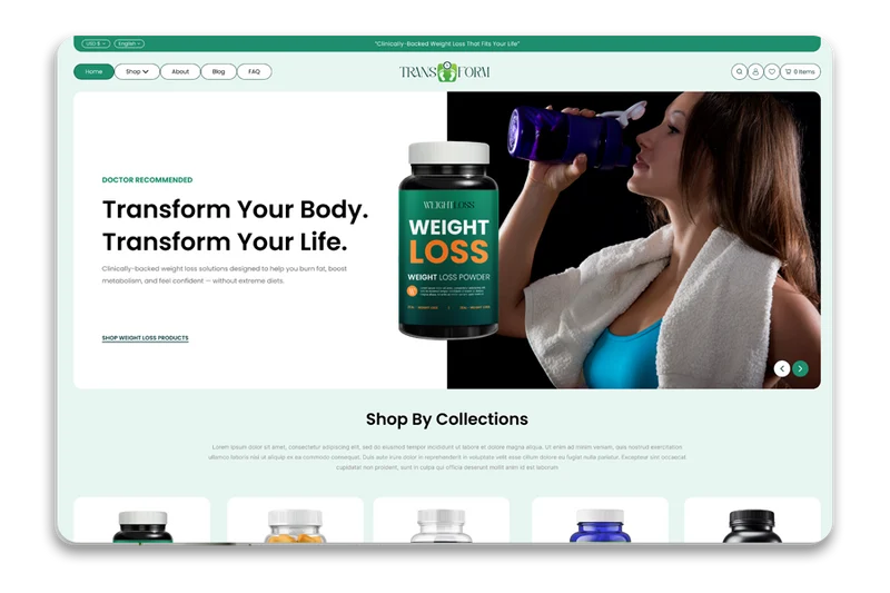 Transform – Weight Loss Shopify Theme
