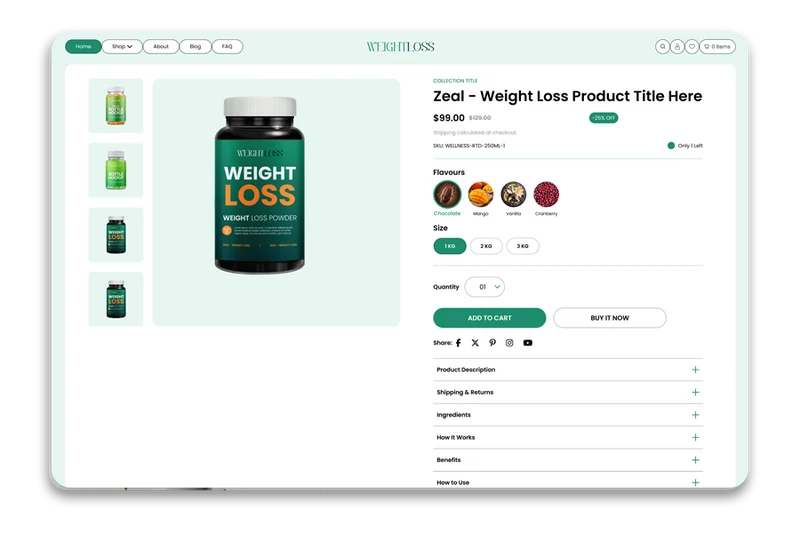 Transform – Weight Loss Shopify Theme