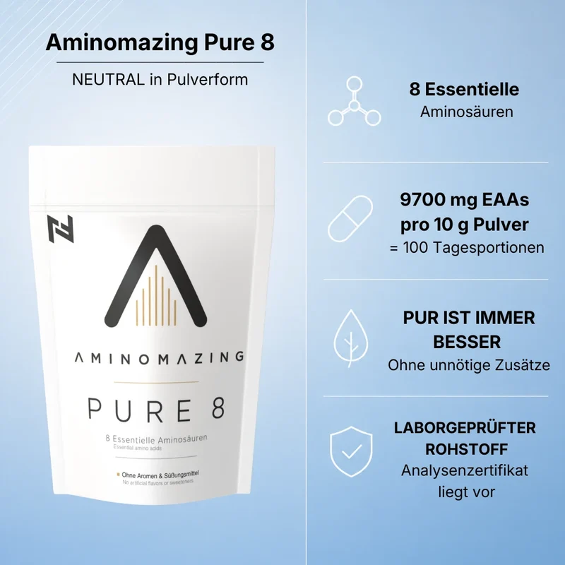 Aminomazing PURE EAA Pulver – 1Kg | Neutrale EAAs - essentielle Aminosäuren