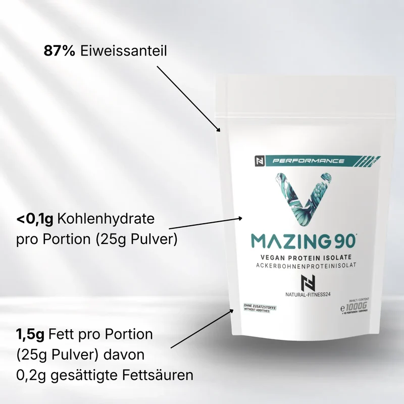 Vmazing90 – veganes Ackerbohnenprotein-Isolat 1 kg