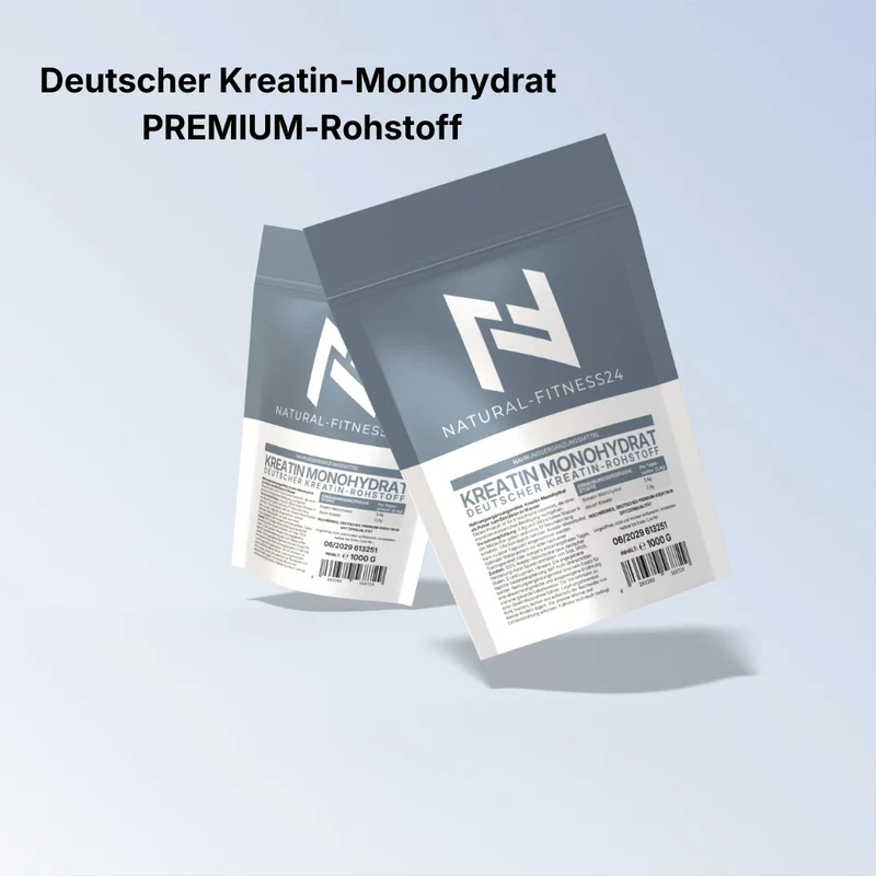 Kreatin Monohydrat Pulver 1000g – deutscher Rohstoff, Neutral