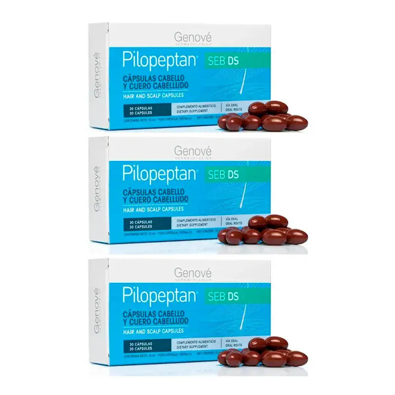 Genové Pilopeptan SEB DS, Pack 3 x 30 capsules