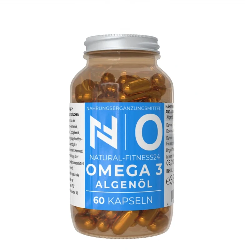 Vegane Omega 3 Kapseln mit Algenöl - 60 Kapseln